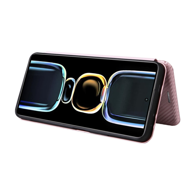 For Xiaomi Redmi K60E Carbon Fiber Texture Flip Leather Phone Case