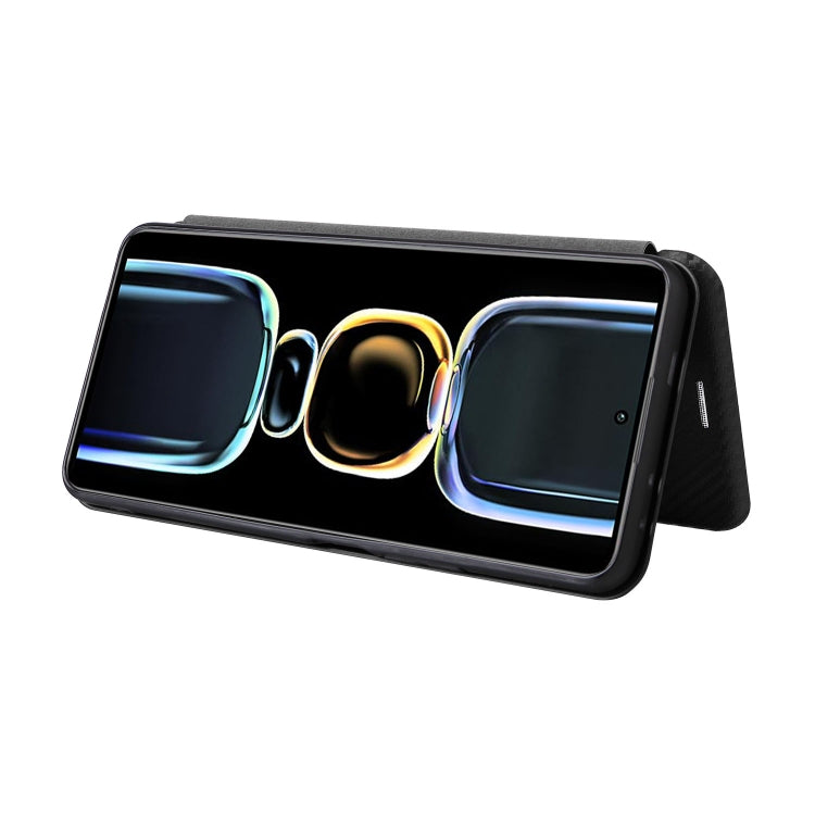 For Xiaomi Redmi K60E Carbon Fiber Texture Flip Leather Phone Case