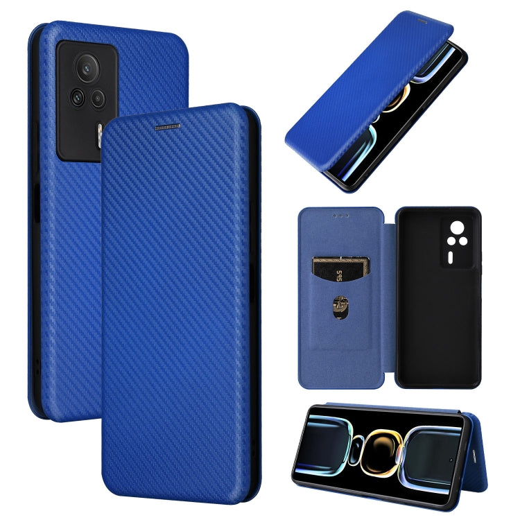 For Xiaomi Redmi K60E Carbon Fiber Texture Flip Leather Phone Case