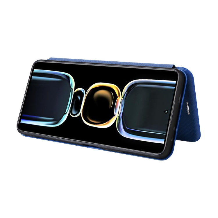 For Xiaomi Redmi K60E Carbon Fiber Texture Flip Leather Phone Case