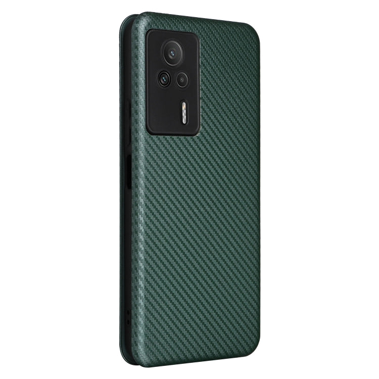 For Xiaomi Redmi K60E Carbon Fiber Texture Flip Leather Phone Case