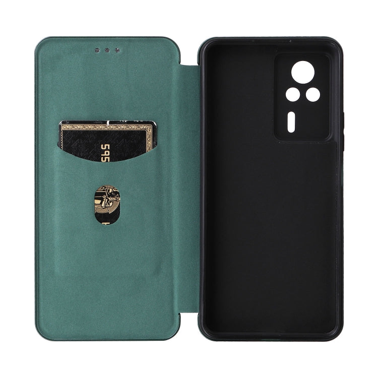 For Xiaomi Redmi K60E Carbon Fiber Texture Flip Leather Phone Case