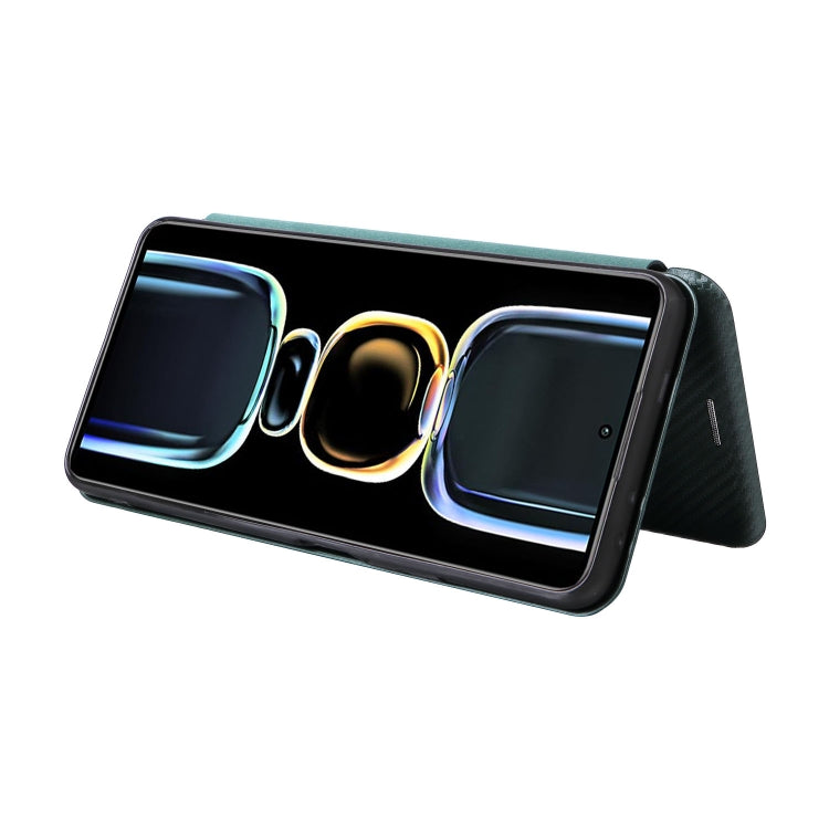 For Xiaomi Redmi K60E Carbon Fiber Texture Flip Leather Phone Case