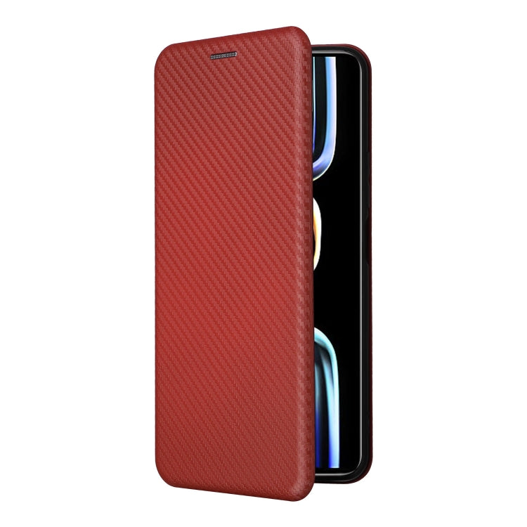 For Xiaomi Redmi K60E Carbon Fiber Texture Flip Leather Phone Case