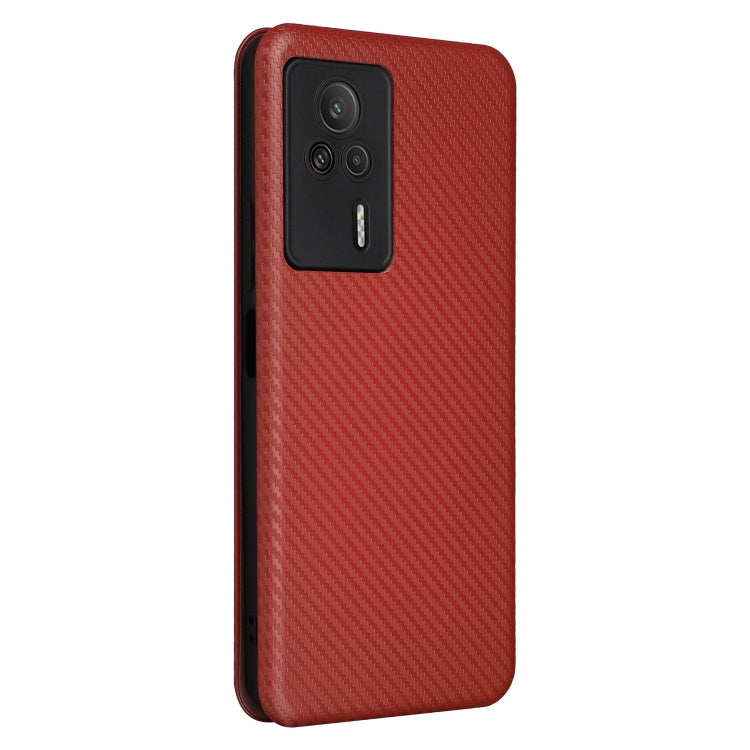 For Xiaomi Redmi K60E Carbon Fiber Texture Flip Leather Phone Case