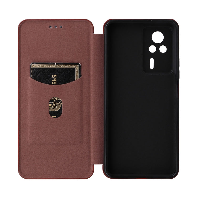 For Xiaomi Redmi K60E Carbon Fiber Texture Flip Leather Phone Case