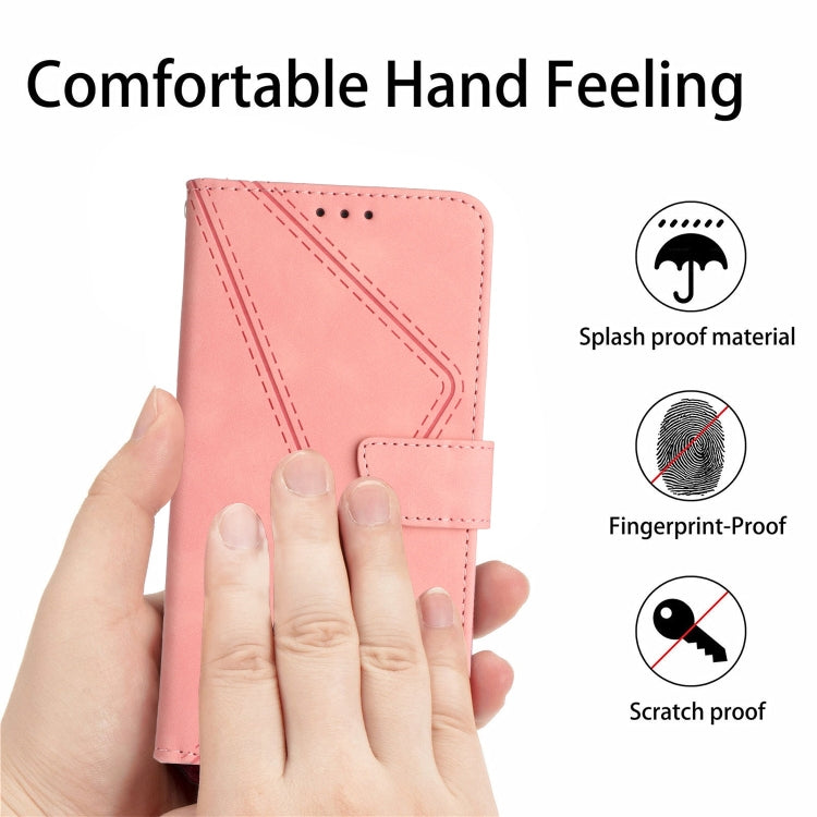 For Huawei P60 Pro Stitching Embossed Leather Phone Case