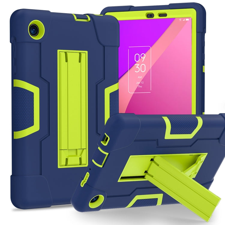 For TCL Tab 8 LE / WiFi Contrast Color Silicone Hybrid PC Tablet Case with Holder