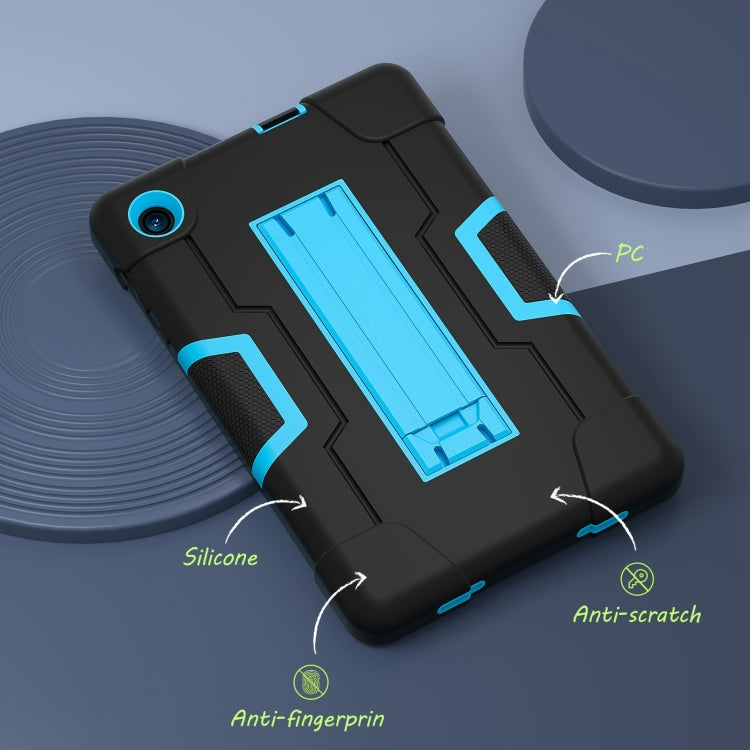 For TCL Tab 8 LE / WiFi Contrast Color Silicone Hybrid PC Tablet Case with Holder