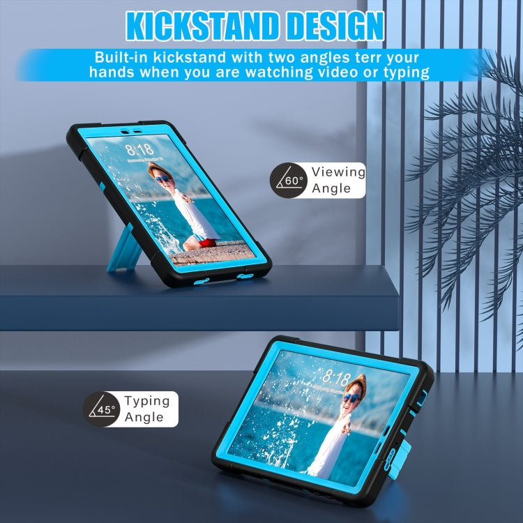 For TCL Tab 8 LE / WiFi Contrast Color Silicone Hybrid PC Tablet Case with Holder