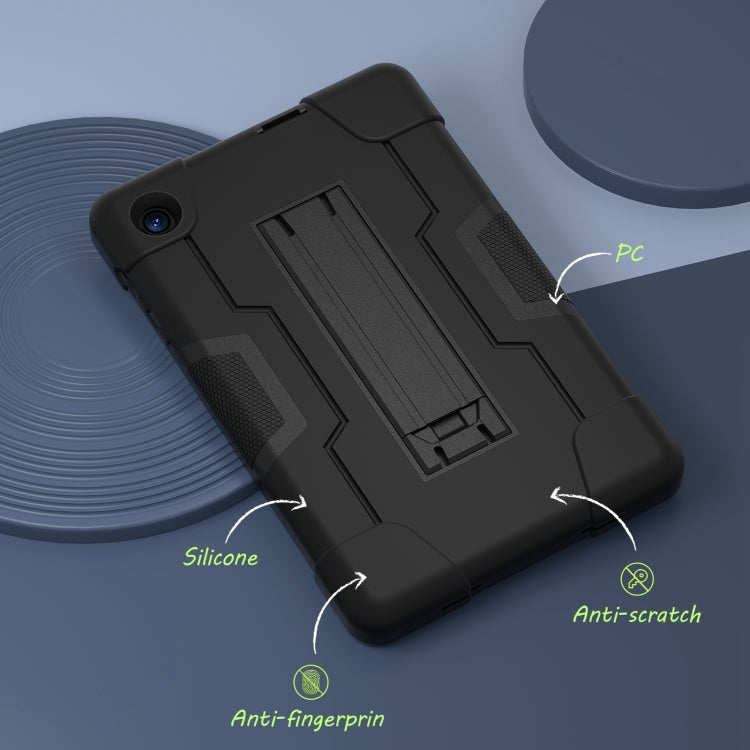 For TCL Tab 8 LE / WiFi Contrast Color Silicone Hybrid PC Tablet Case with Holder