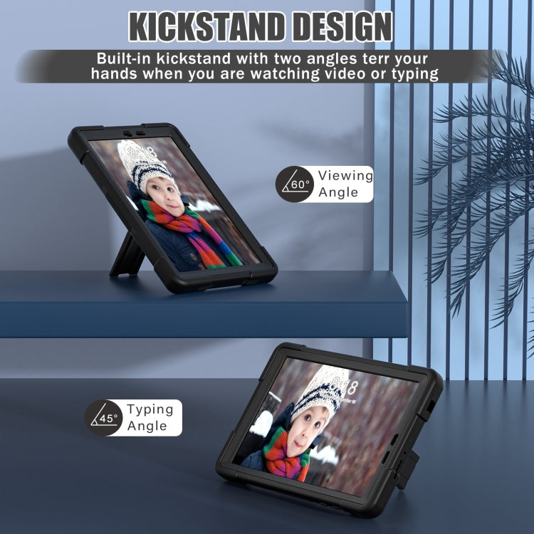 For TCL Tab 8 LE / WiFi Contrast Color Silicone Hybrid PC Tablet Case with Holder