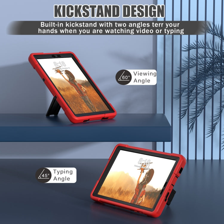 For TCL Tab 8 LE / WiFi Contrast Color Silicone Hybrid PC Tablet Case with Holder