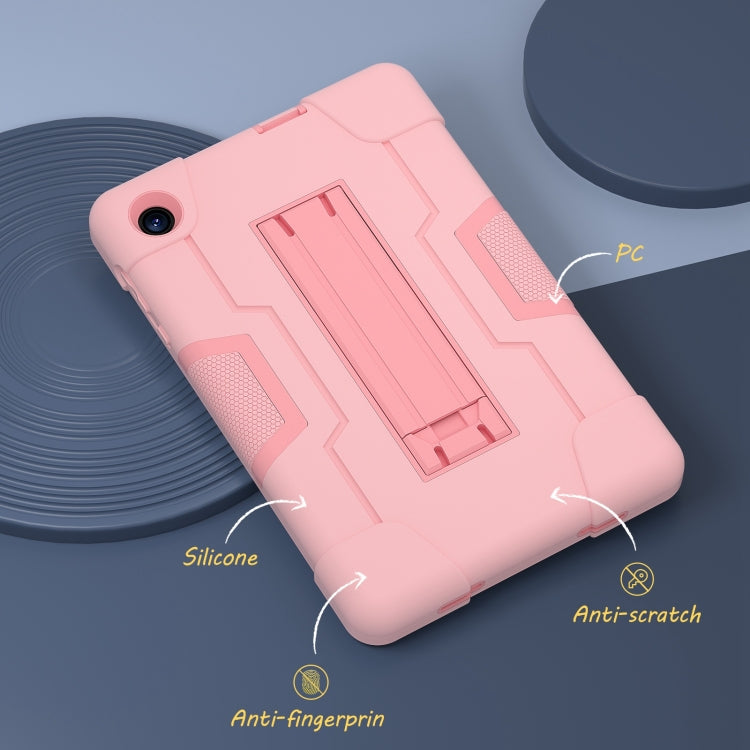 For TCL Tab 8 LE / WiFi Contrast Color Silicone Hybrid PC Tablet Case with Holder