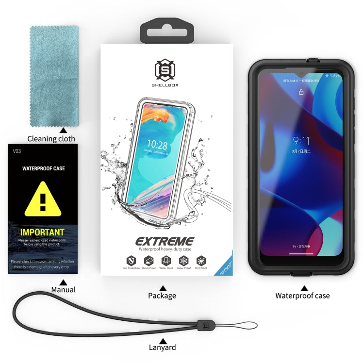 For Motorola Moto G Pure 2021 RedPepper IP68 Life Waterproof Phone Case(Black)