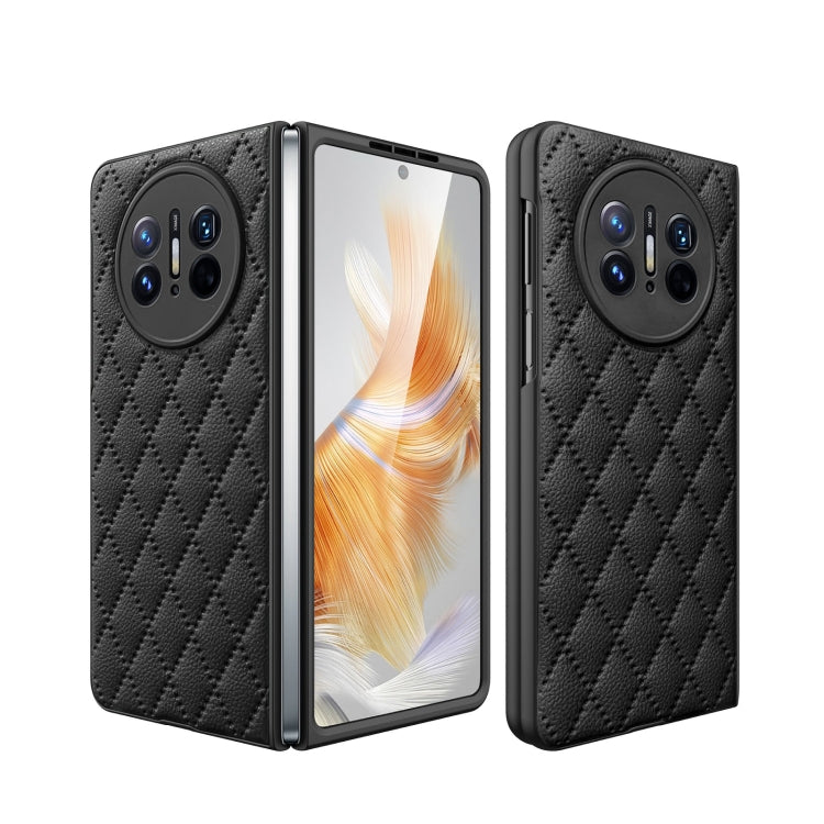 For Huawei Mate X3 Diamond Lattice Integrated Leather Phone Case