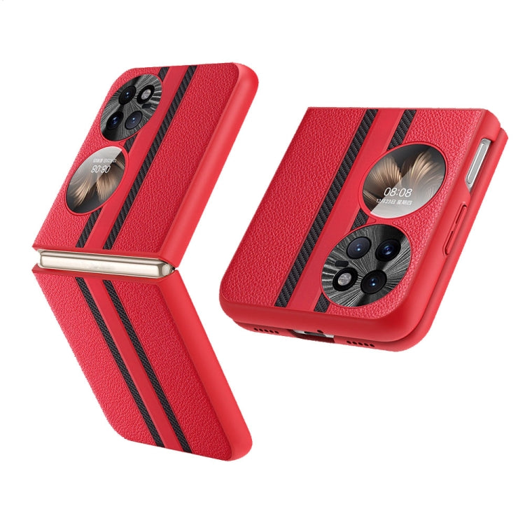 For Huawei P50 Pocket Litchi Texture PU Shockproof Phone Case