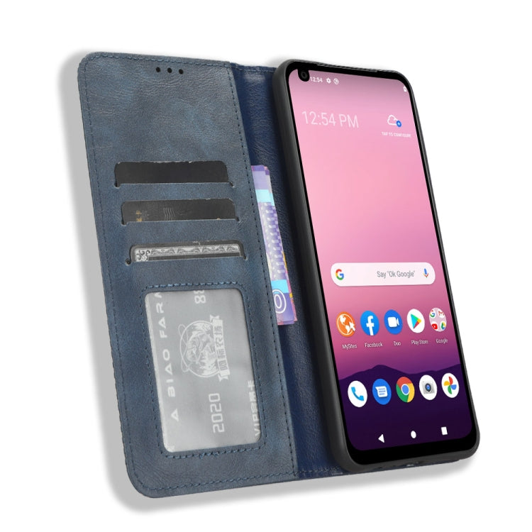 For Orbic Magic 5G R678EL Magnetic Buckle Retro Texture Leather Phone Case