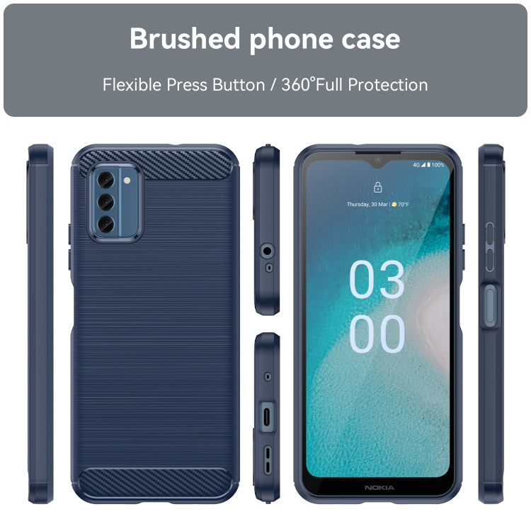 For Nokia C300 Brushed Texture Carbon Fiber TPU Phone Case