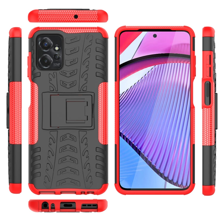 For Motorola Moto G Power 5G 2023 Tire Texture TPU + PC Phone Case with Holder