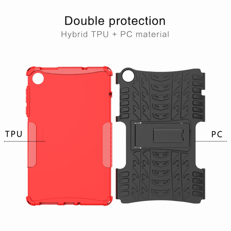 For Lenovo Tab M8 4th Gen Tire Texture TPU + PC Tablet Case with Holder