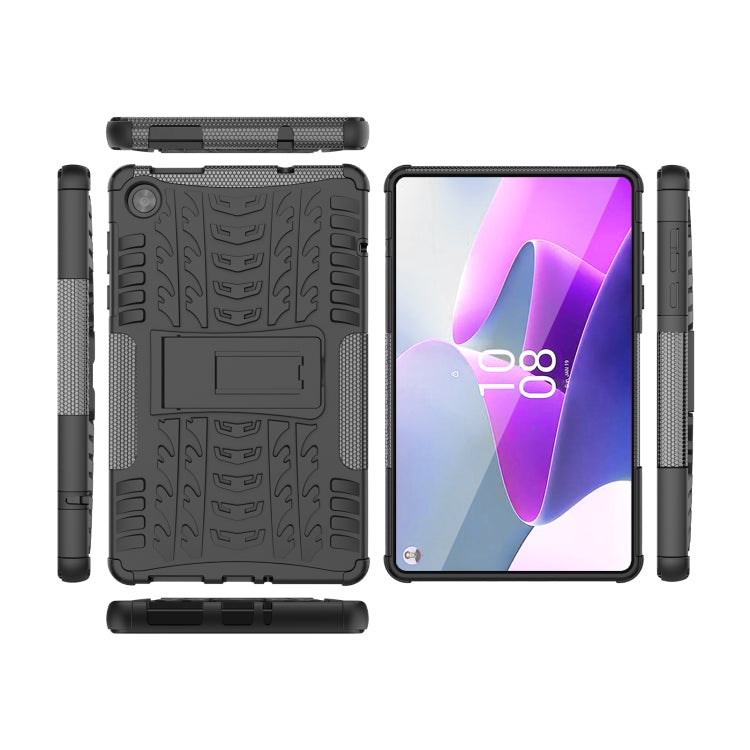 For Lenovo Tab M8 4th Gen Tire Texture TPU + PC Tablet Case with Holder