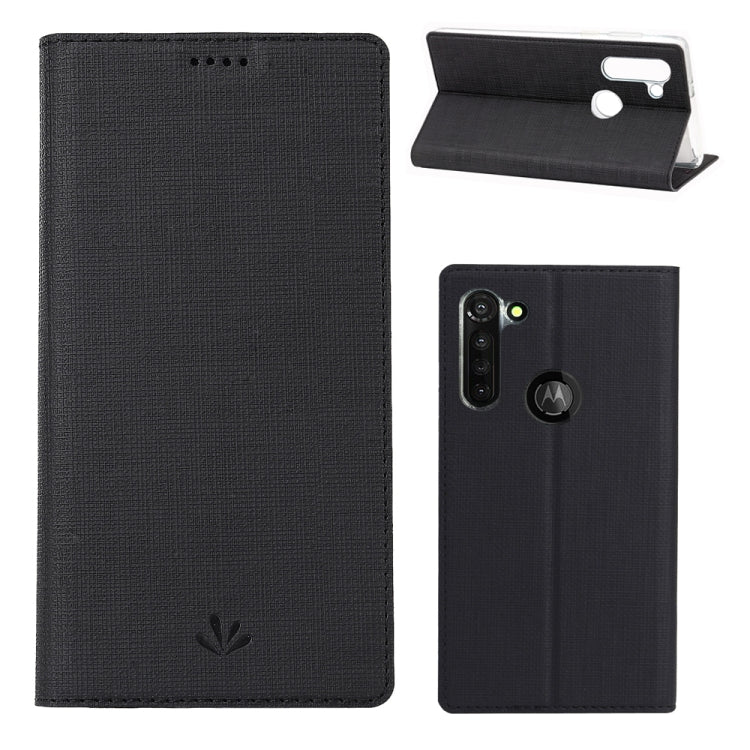 For Motorola Moto G8 ViLi DMX-54 Shockproof TPU + PU Leather Magnetic Attraction Horizontal Flip Protective Case with Card Slots & Holder