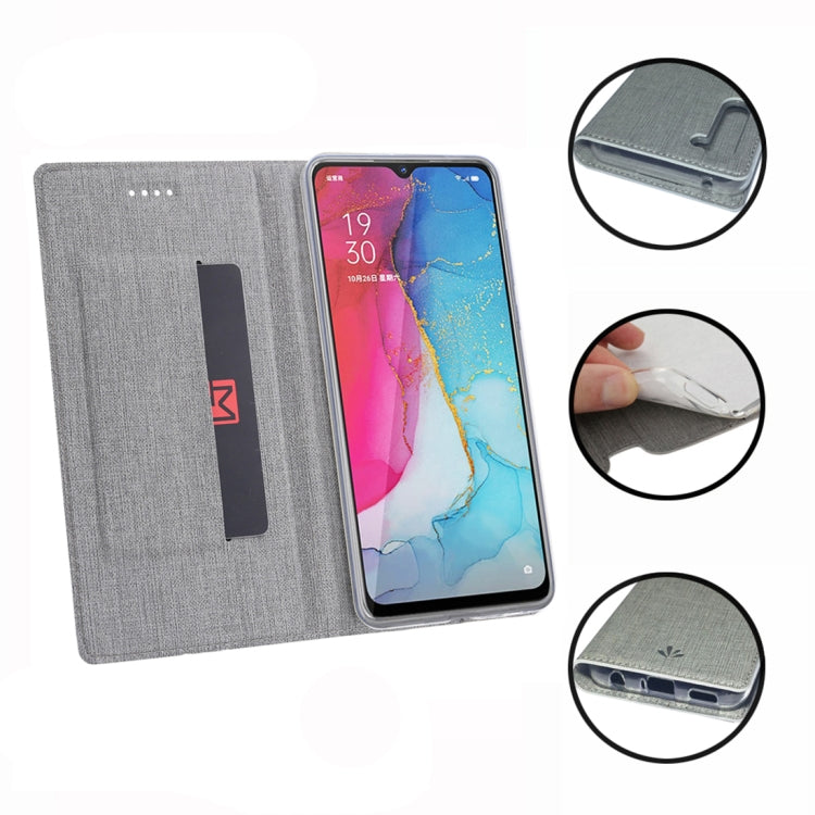 For OPPO Reno3 5G / Reno3 Youth / Find X2 Lite ViLi DMX-54 Shockproof TPU + PU Leather Magnetic Attraction Horizontal Flip Protective Case with Card Slots & Holder