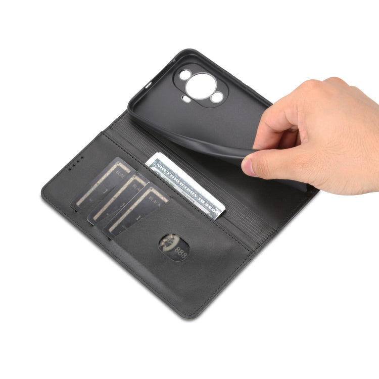 For Huawei Nova 11 AZNS Magnetic Calf Texture Flip Leather Phone Case