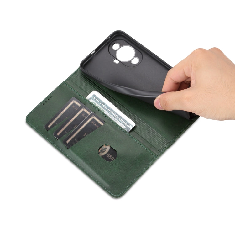 For Huawei Nova 11 AZNS Magnetic Calf Texture Flip Leather Phone Case