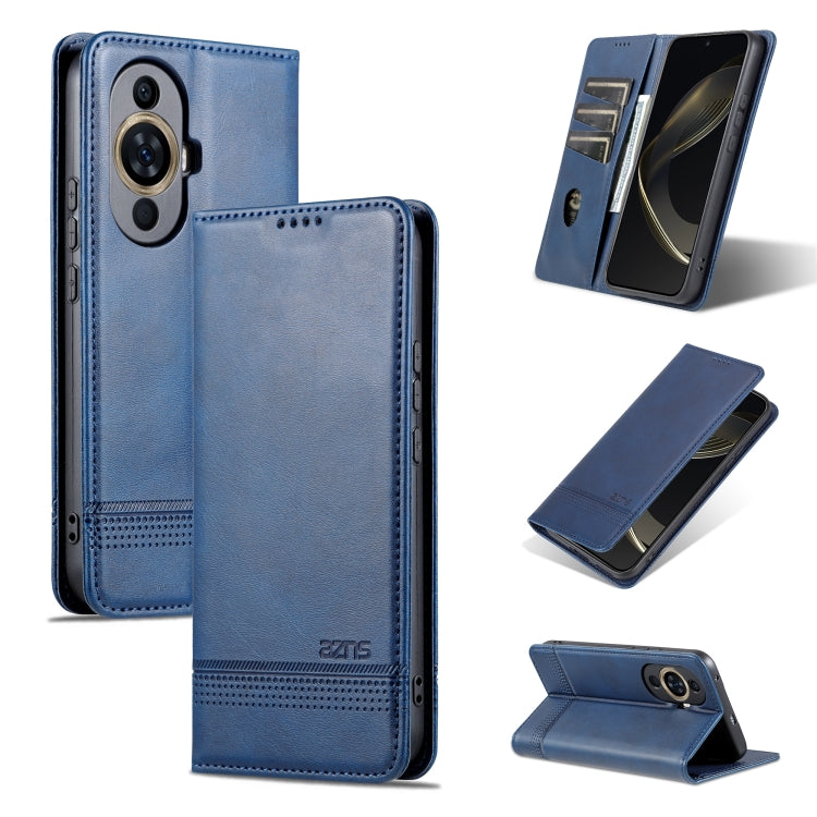 For Huawei Nova 11 AZNS Magnetic Calf Texture Flip Leather Phone Case
