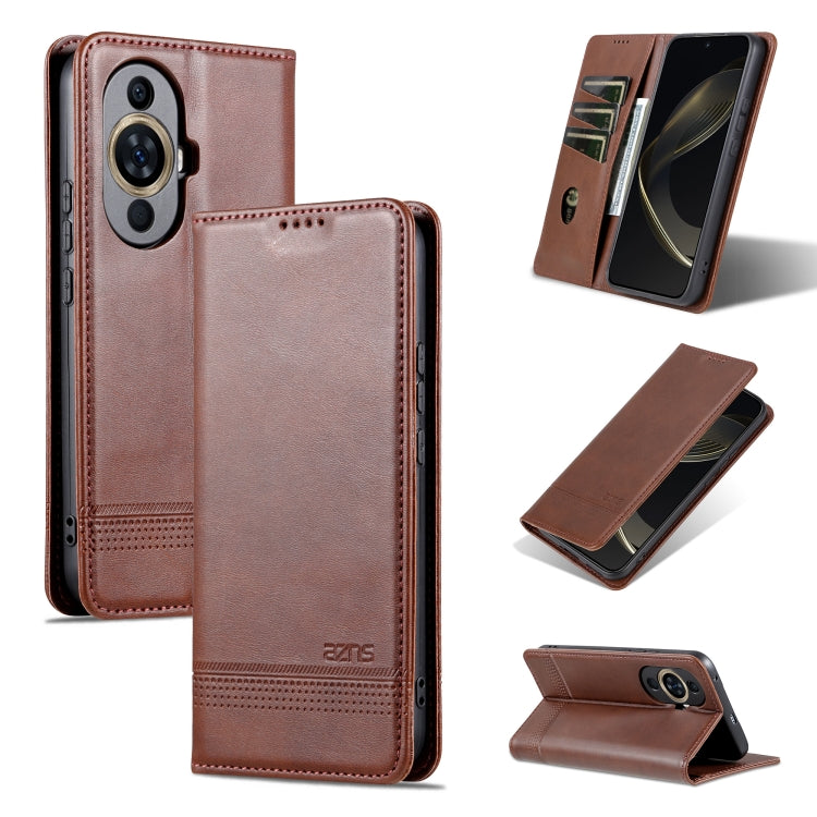 For Huawei Nova 11 AZNS Magnetic Calf Texture Flip Leather Phone Case