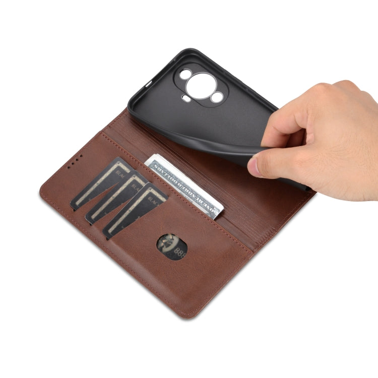 For Huawei Nova 11 Pro AZNS Magnetic Calf Texture Flip Leather Phone Case