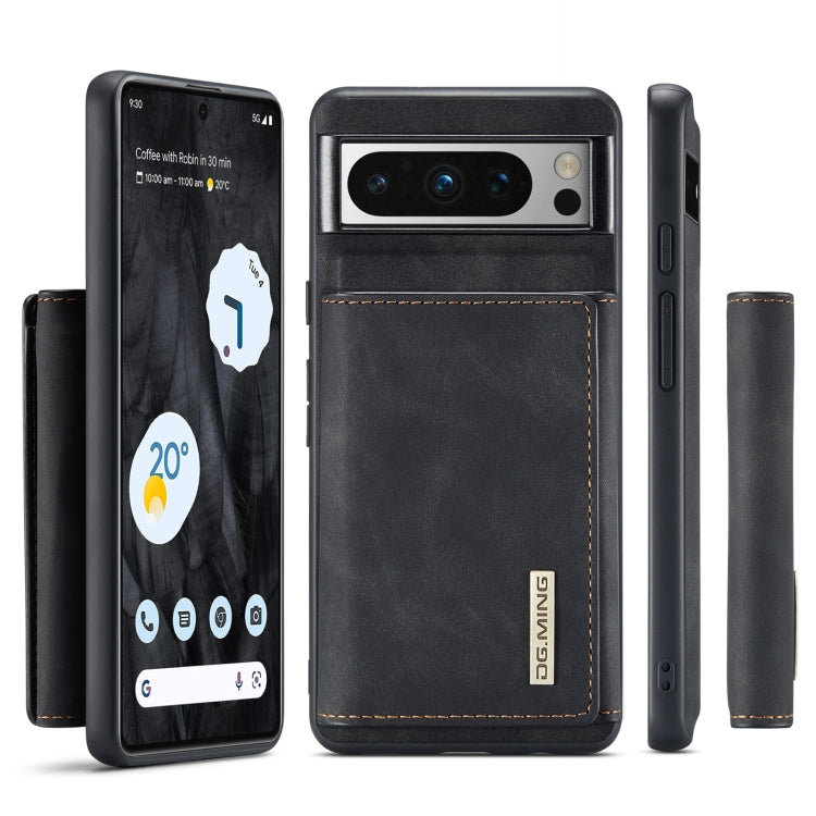 For Google Pixel 8 Pro DG.MING M1 Series 3-Fold Multi Card Wallet + Magnetic Phone Case
