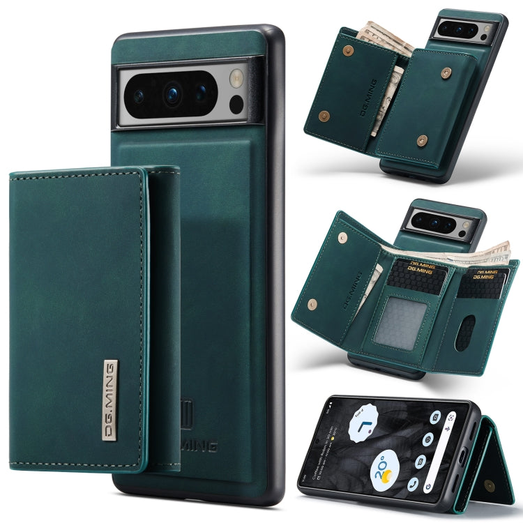 For Google Pixel 8 Pro DG.MING M1 Series 3-Fold Multi Card Wallet + Magnetic Phone Case