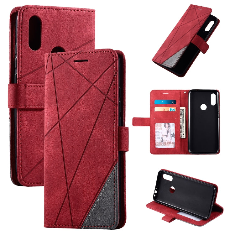For Xiaomi Redmi 7 Skin Feel Splicing Horizontal Flip Leather Case with Holder & Card Slots & Wallet & Photo Frame