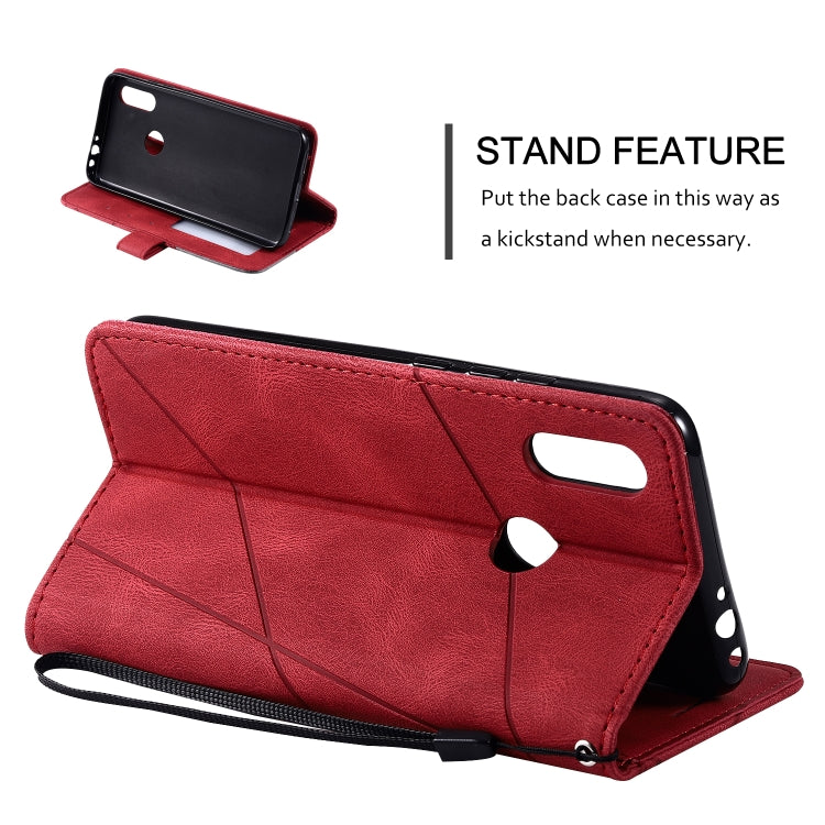 For Xiaomi Redmi 7 Skin Feel Splicing Horizontal Flip Leather Case with Holder & Card Slots & Wallet & Photo Frame