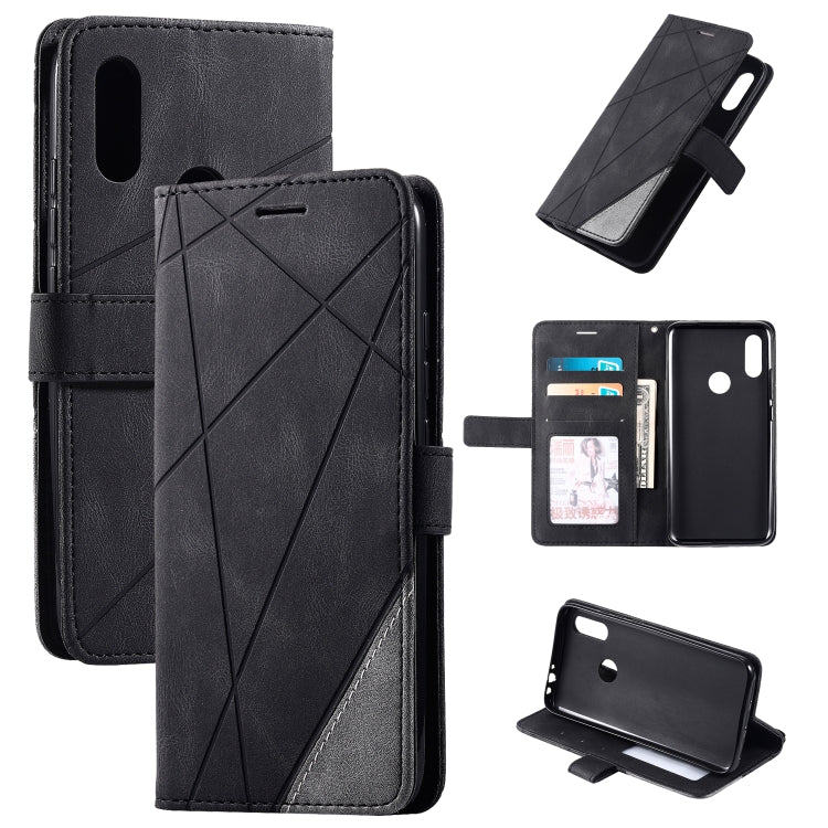 For Xiaomi Redmi 7 Skin Feel Splicing Horizontal Flip Leather Case with Holder & Card Slots & Wallet & Photo Frame