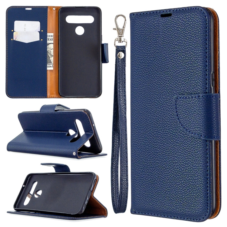 For LG K61 Litchi Texture Pure Color Horizontal Flip Leather Case with Holder & Card Slots & Wallet & Lanyard