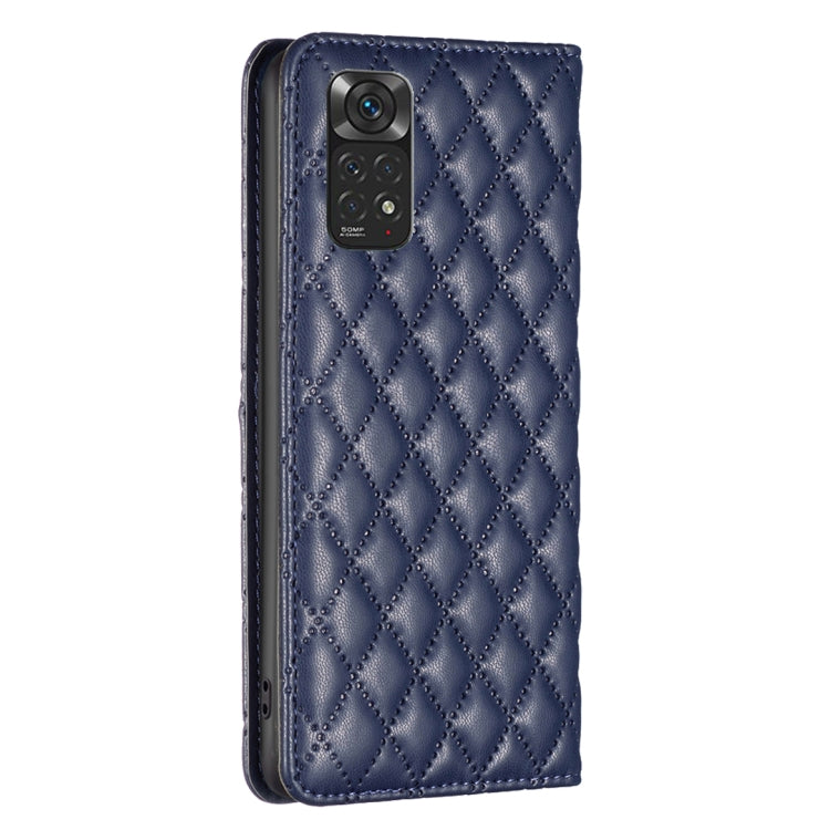 For Xiaomi Redmi Note 12S 4G / Note 11 Diamond Lattice Magnetic Leather Flip Phone Case