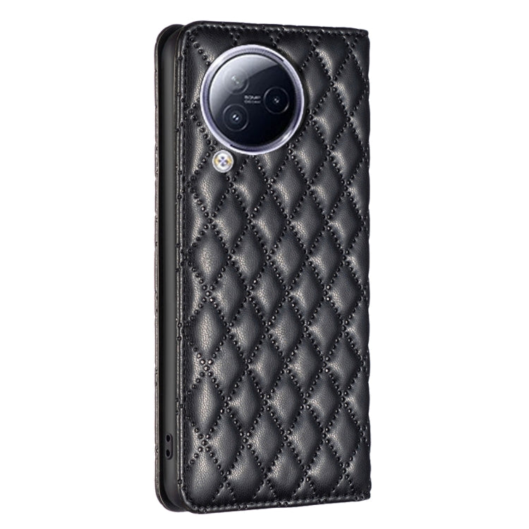 For Xiaomi Civi 3 5G Diamond Lattice Magnetic Leather Flip Phone Case