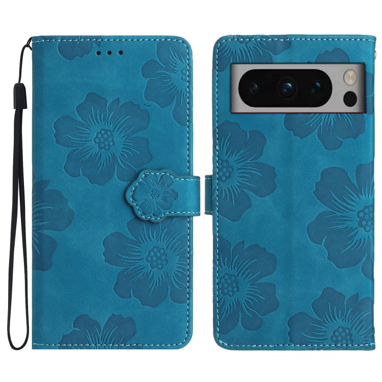 For Google Pixel 8 Pro Flower Embossing Pattern Leather Phone Case