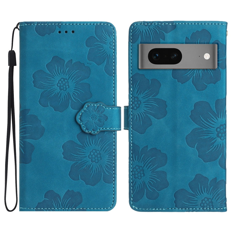 For Google Pixel 7 Flower Embossing Pattern Leather Phone Case