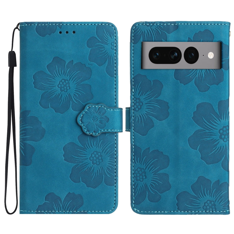 For Google Pixel 7 Pro Flower Embossing Pattern Leather Phone Case