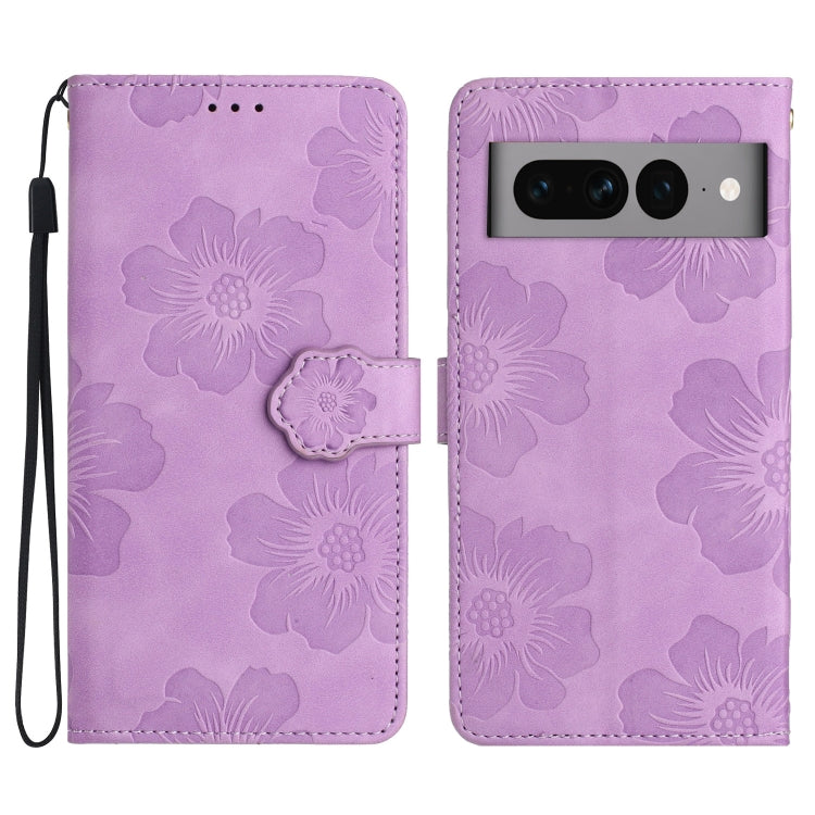 For Google Pixel 7 Pro Flower Embossing Pattern Leather Phone Case