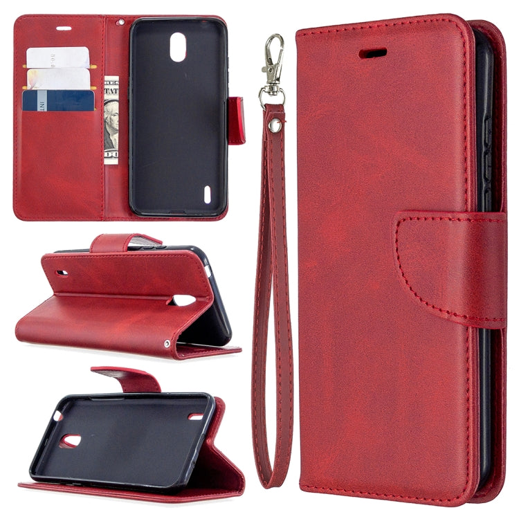 For Nokia 1.3 Retro Lambskin Texture Pure Color Horizontal Flip PU Leather Case with Holder & Card Slots & Wallet & Lanyard