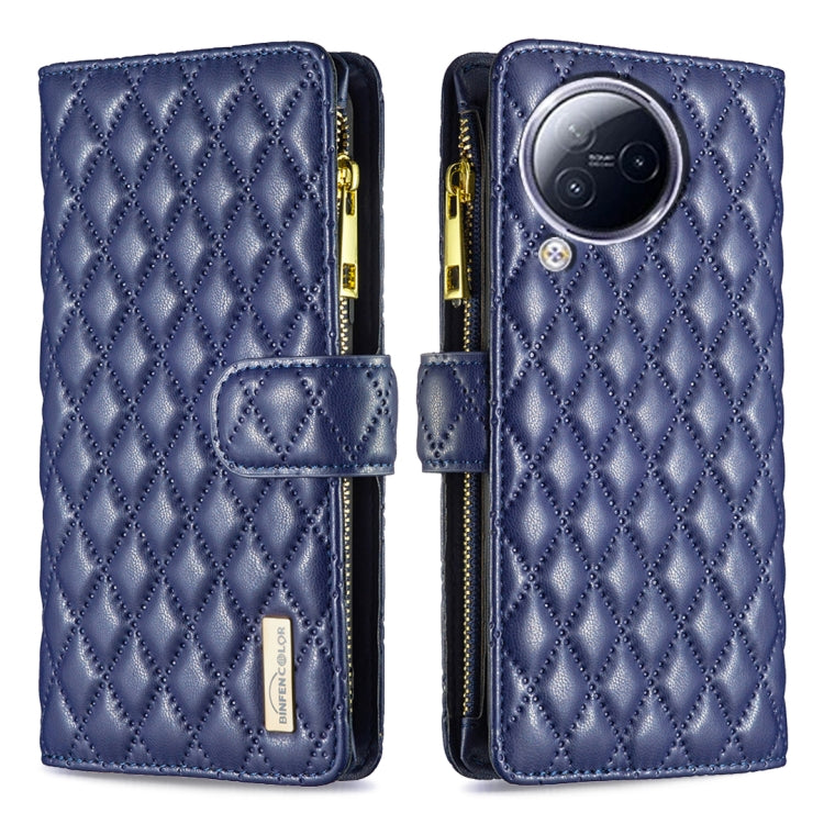 For Xiaomi Civi 3 5G Diamond Lattice Zipper Wallet Leather Flip Phone Case
