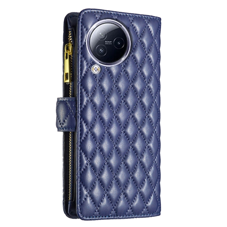 For Xiaomi Civi 3 5G Diamond Lattice Zipper Wallet Leather Flip Phone Case