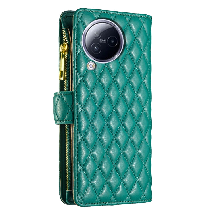 For Xiaomi Civi 3 5G Diamond Lattice Zipper Wallet Leather Flip Phone Case