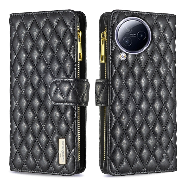 For Xiaomi Civi 3 5G Diamond Lattice Zipper Wallet Leather Flip Phone Case